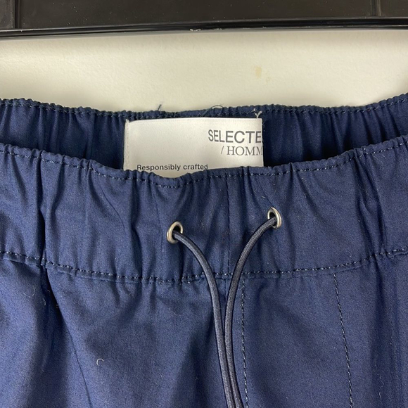 SELECTED Homme Brady Organic Cotton/Nylon Flex Shorts - Navy Large - Picture 4 of 8